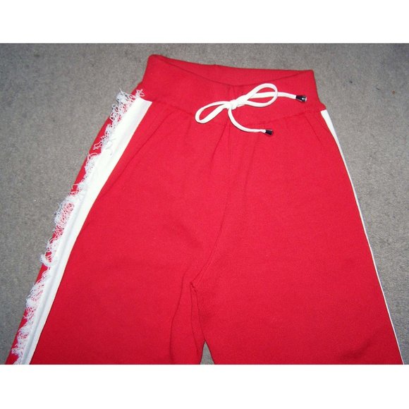 NEW size L "Balboa" Girls' Red Track pants with Slits - Picture 3 of 14